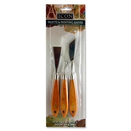 Icon Set Of 3 Palette Knives - No'S 0,5,14