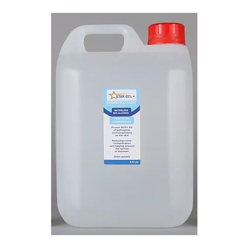 Hand Sanitiser 2.5 Litre Bottle - Star65