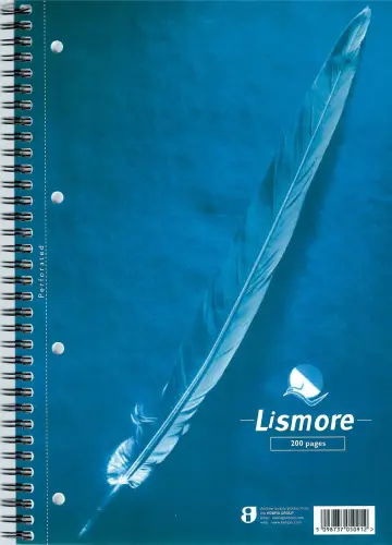 Lismore - A4 Spiral Bound Refill Pad - 200 Page. Pack 5
