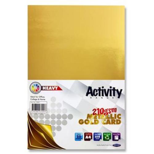 PREMIER A4 ACTIVITY CARD 25 SHEETS - GOLD