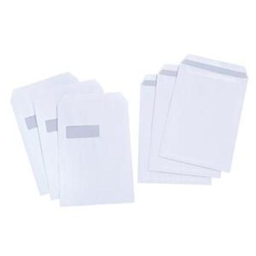 C4 Pocket Window Envelopes Press Seal White 100GM (Pack of 250)