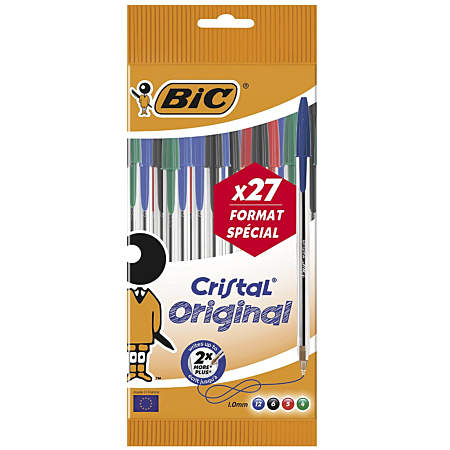 BIC Cristal Assorted 27 Pack