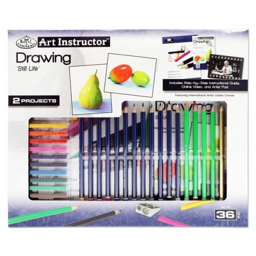 Art Instructor 36pce 2 Project Art Set - Drawing
