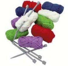 Knitting Kit, 10 wool & 10 pair of K/Needles