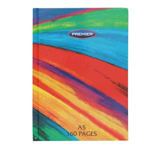 Premier Rainbow A5 160pg Hardback Notebook