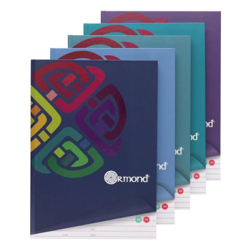 Ormond Pkt.5 A4 160pg Hardback Notebook - Asst