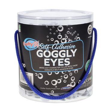 Icon Tub 1000 Self Adhesive Goggly Eyes - 12mm