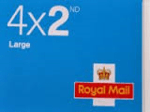 ROYAL MAIL UK SECOND CLASS LARGE LETTER POSTAGE STAMP 4