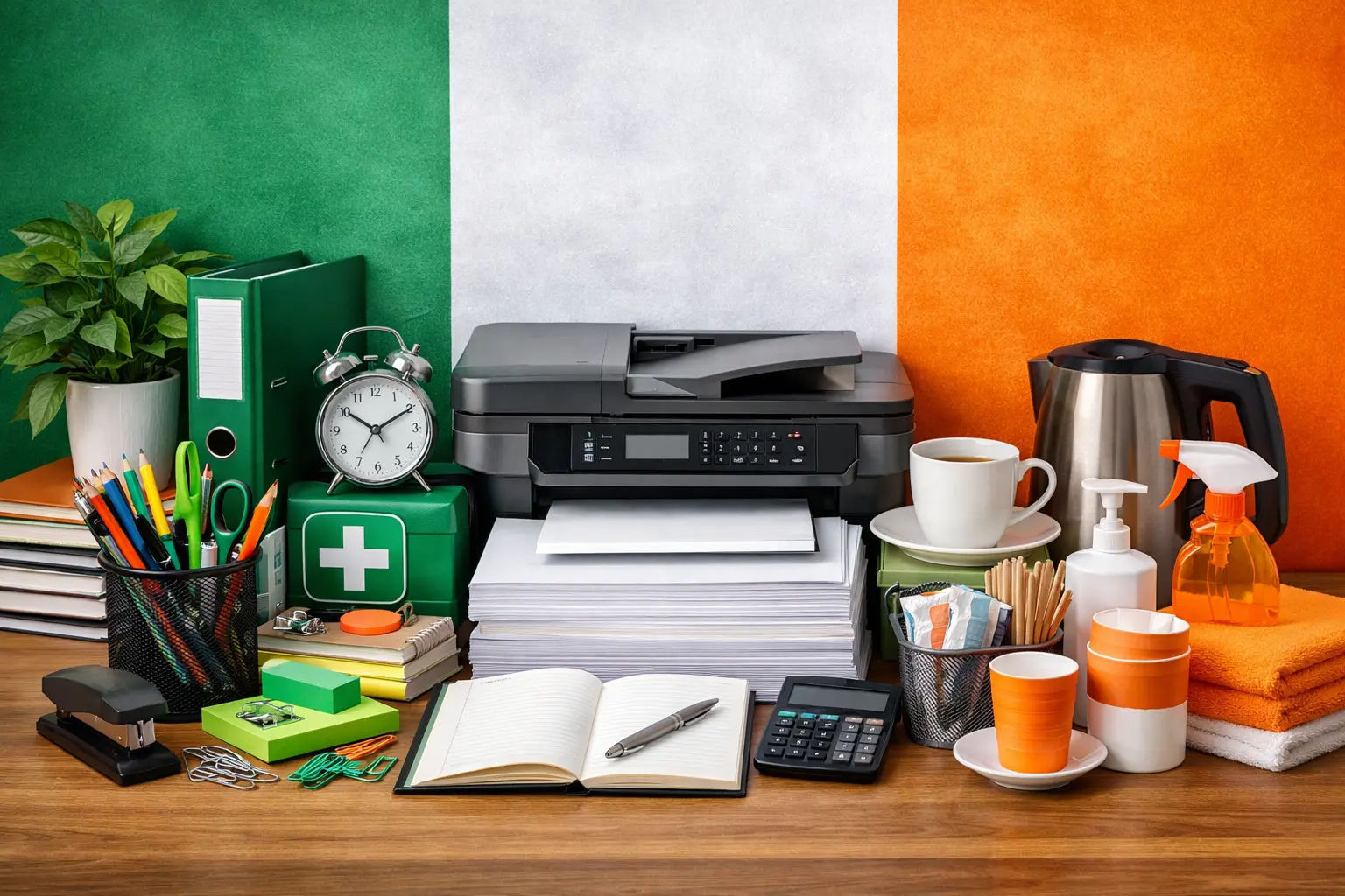 A slection of Irish office supplies that every office should have