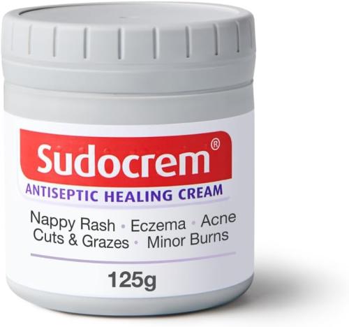 Sudocrem Antiseptic Healing Cream, Zinc Oxide Cream for Nappy Rash, Eczema, Acne, and Minor Burns, 125g (Pack of 1)