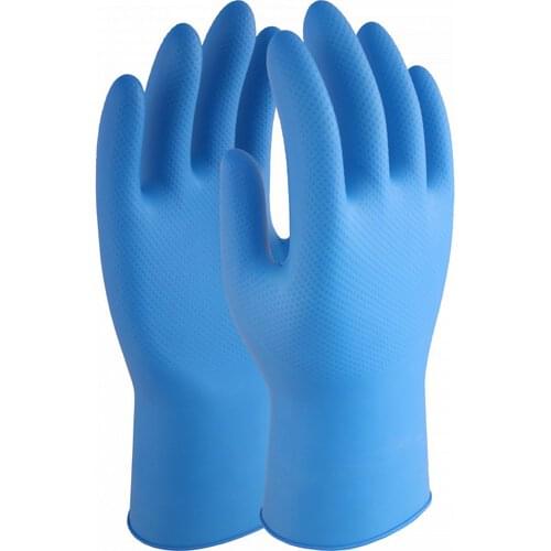 Blue Nitrile powder free disposable gloves, Box of 50, Size M