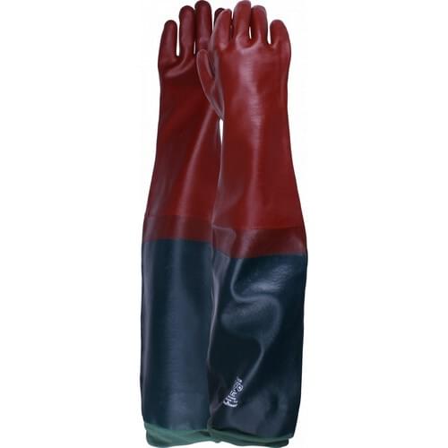 Heavyweight sleeved chemical resistant 26 inch gauntlet, Size 10