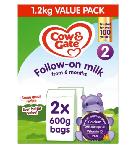 Cow & Gate 2 Follow-On Milk Big Pack 2 x 600g
