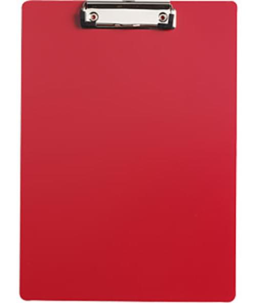 *Standard Office Clipboard Foolscap PVC with Pen Holder Red*