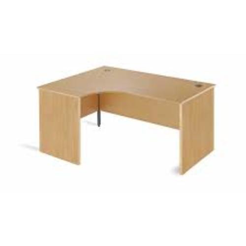 *Panel End Radial Desk / Workstation Left Hand W1600xD1200xH725mm Beech*