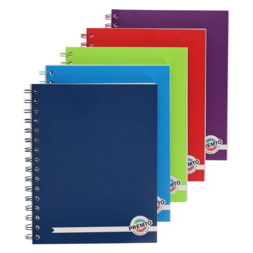 A5 Spiral Wire Bound Side Bound Book 200 Page - Pack 5