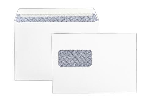 C5 162x229mm White 100gsm Window Peel & Seal Wallet Envelopes 500 Pack