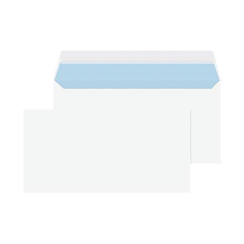 DL 110x220mm White 100gsm Peel & Seal Wallet Envelopes [Box 500]
