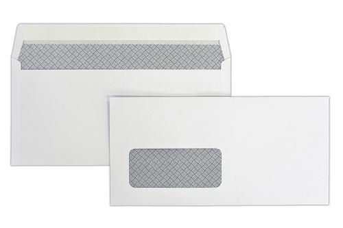 DL 110x220mm White 100gsm Window Peel & Seal Wallet Envelopes [Box 500]