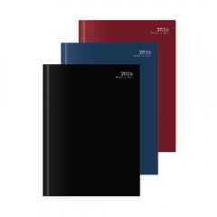 A4 Office 2026 Appointment Diary Day to Page Casebound and Sewn Vinyl Coated Board A4 297x210mm