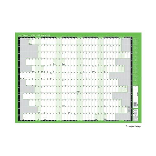 Office 2026 Year Planner Mounted Landscape with Planner Kit 855x610mm