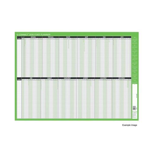 Office 2026 Staff Planner Mounted Landscape with Planner Kit 855x610mm