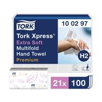 Tork Xpress® Extra Soft Multifold Hand Towels 2 Ply White H2, Premium [Pack 21] 100297