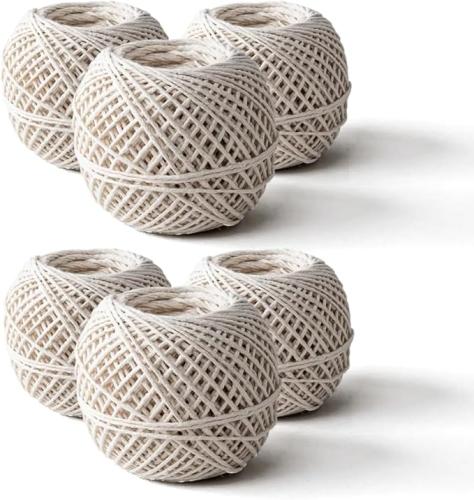 Cotton Twine Medium 80g White Ball [Pack 6]