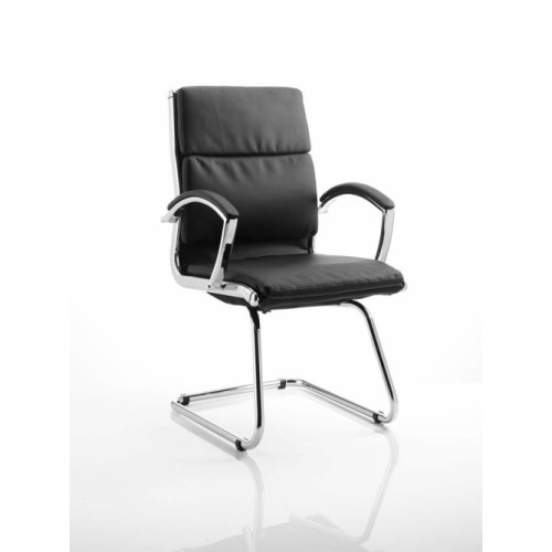 Visitor Cantilever Chair Black With Arms