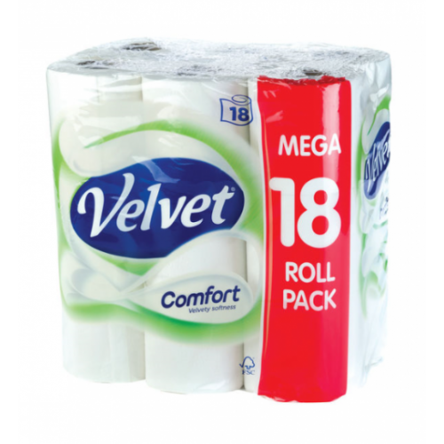 Velvet Comfort Toilet Roll Pk18 2Ply