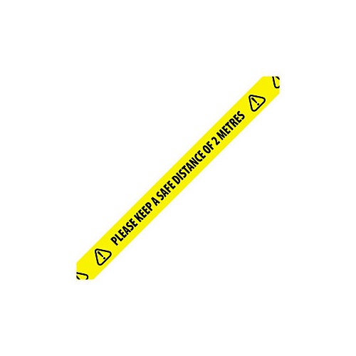 Safe Distancing Tape 48mm x 33m Yellow/Black (Pack of 192)
