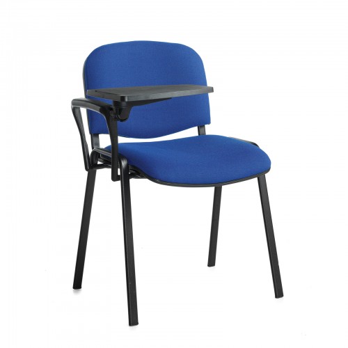 Multipurpose Stacking Side Chair - Blue Fabric and Black Frame