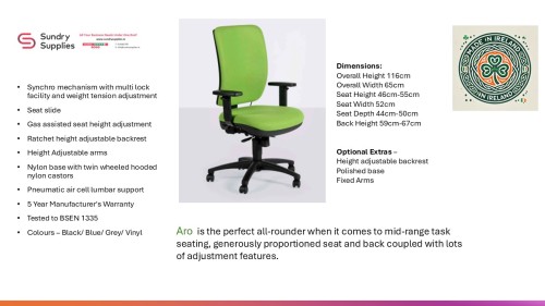 Aro High Back Task Chair - Black