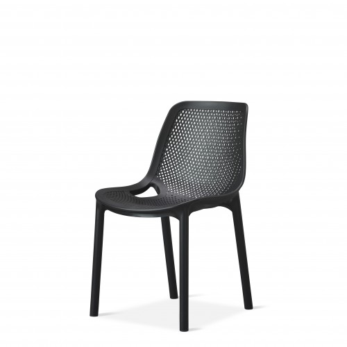 Urban Black Aluminium Concrete Ceramic Top Table and 2 Cruz Chairs