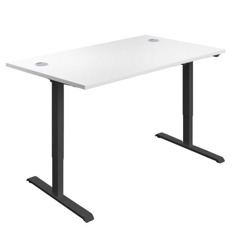Economy Sit Stand Desk single motor suitable for home use 1400 X 800  White / Black