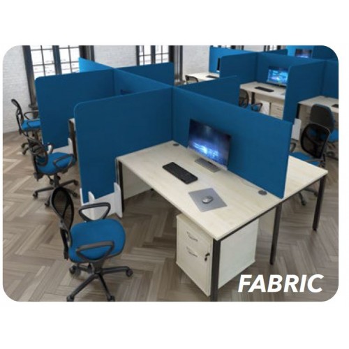 Protective desk mounted high screens (Fabric) - width 1000 x depth 30 x height 700mm