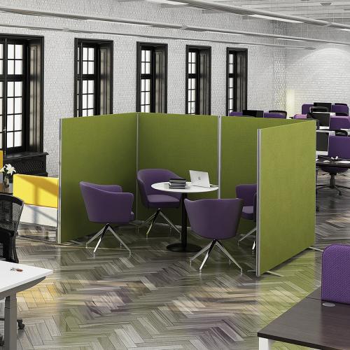 Floor standing fabric screen 1800mm high x 1000mm wide - made to order