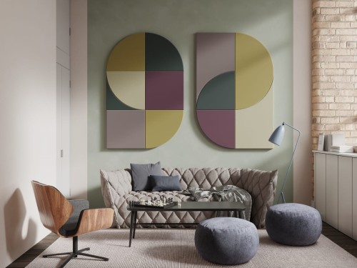 Fluffo ART wall panels - Fan 1 Plum