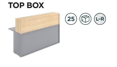 Hawk Modular Top Box Reception Unit in Halifax Oak  1600x350x450