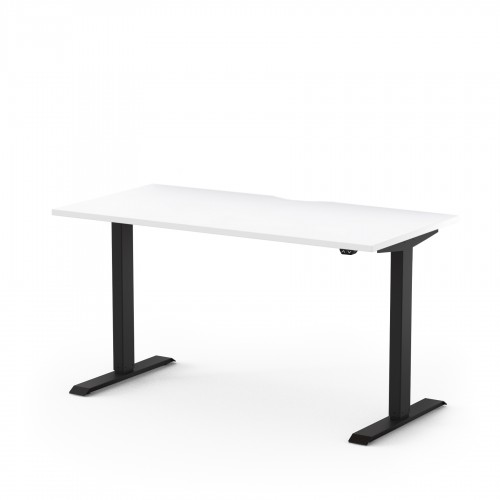Alto Electric Sit Stand Desk 1200mm x 700mm for Home Use - White Top and Black Legs