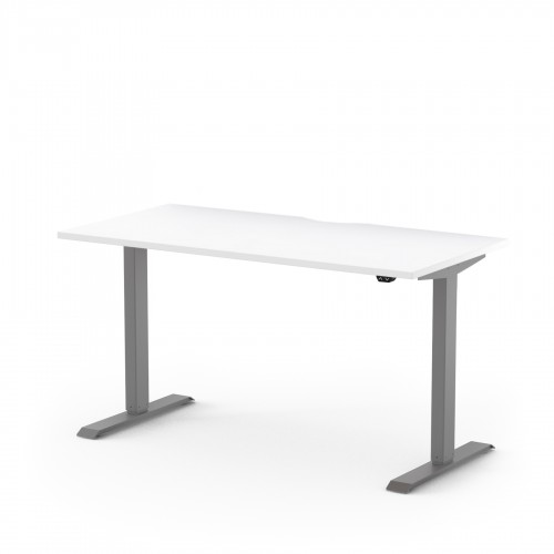 Alto Electric Sit Stand Desk 1200mm x 700mm for Home Use - White Top and Silver Legs