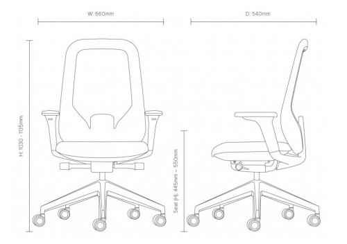 JOGA High Back Mesh Chair - Black