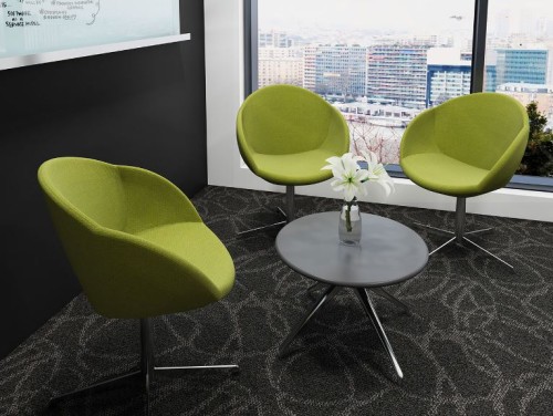 JOS05 - Joss single seater lounge chair with chrome 4 star base made to order