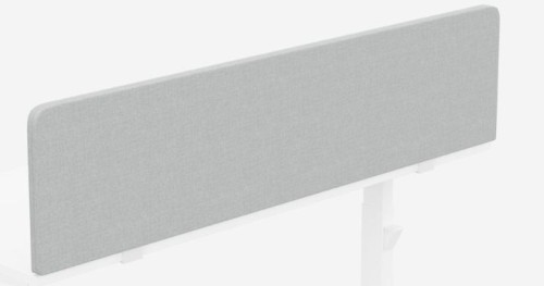 Leap Mounted Screen (1800mm x 480mm) SS-ST/480-1800/FOAM/GP4, Fabric Camira Blazer  True – LTH61, Metal White