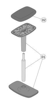 LEO Height Adjustable Stool – Red