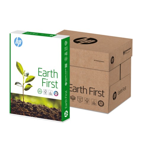 HP Earth First, White, Copier paper, Woodfree ECF, 80gsm  A4 Pk 2500