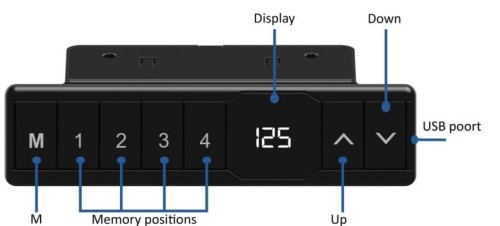CUBO Electrical Sit Stand Desk - 1800 x 800mm desk Oak Scallop top Electrically Height Adj Frame Silver