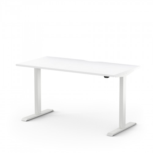 Work Electrical Twin Motor Sit Stand Desk 1600mm x 800mm - White Top and White Legs