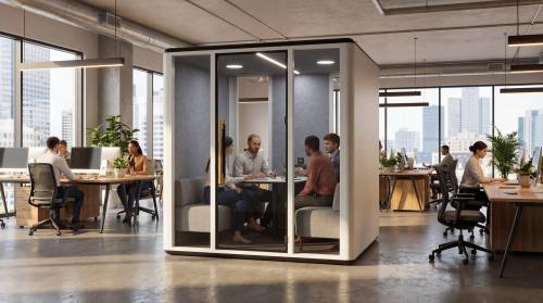 Zeno 4 Person Acoustic Pod empty, assembly charge applies