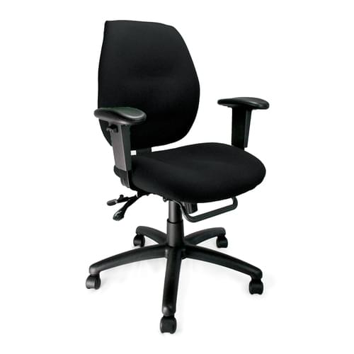 Ergonomic Medium Back Multi-Functional Synchronous Operator Chair with Adjustable Arms